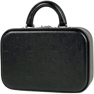 Louis Vuitton Valisette Trunk Handbag Monogram Glac Leather Noir Black